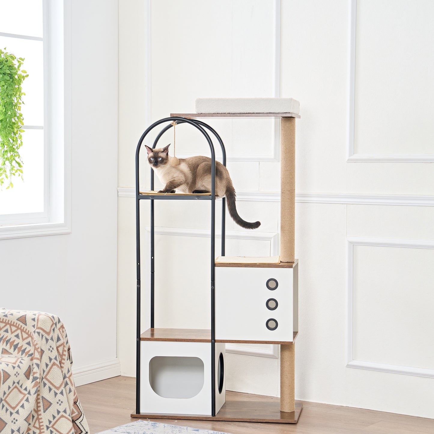 Modern Cat Tower – Multi-Level Climbing Fun for Stylish Cats