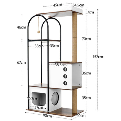 Modern Cat Tower – Multi-Level Climbing Fun for Stylish Cats