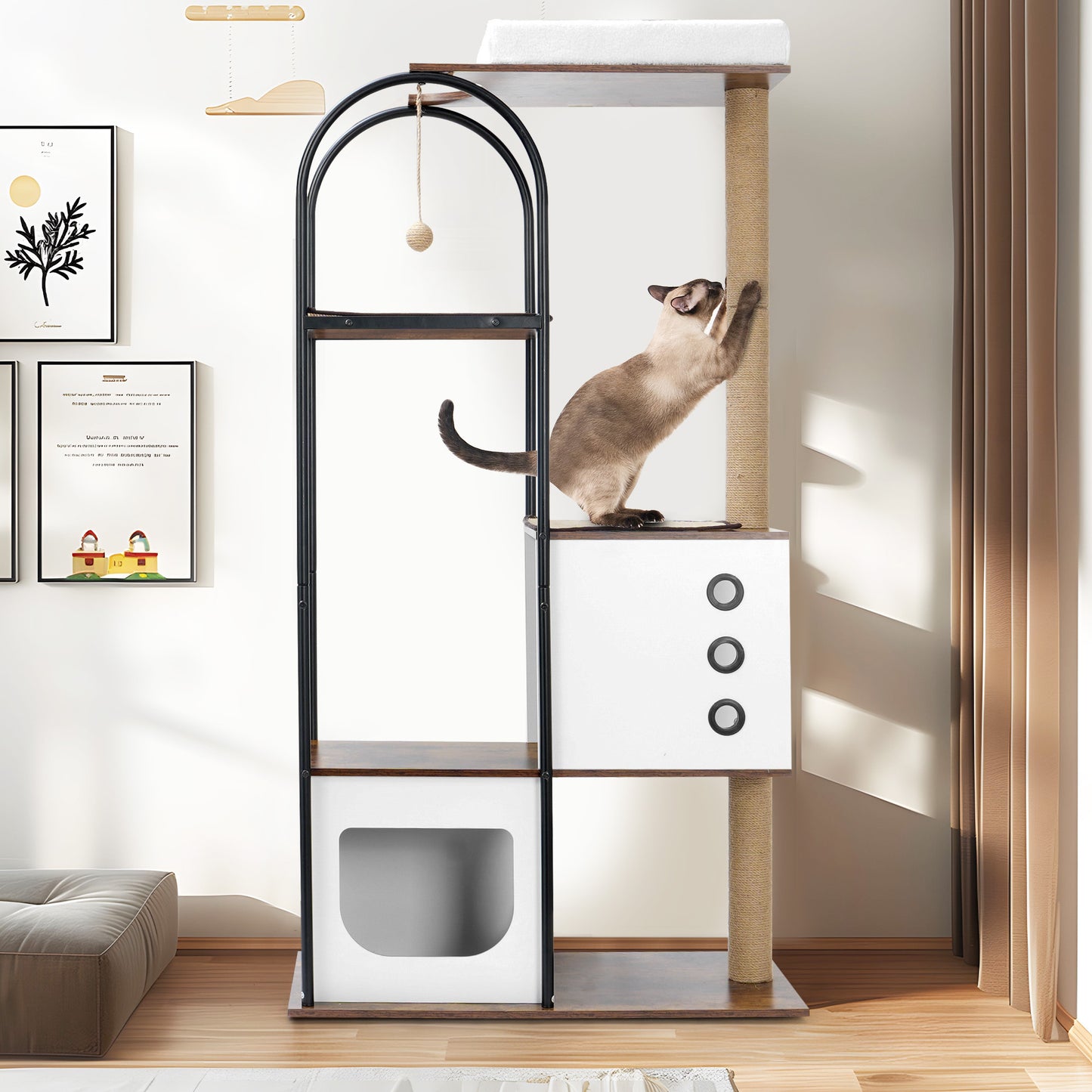 Modern Cat Tower – Multi-Level Climbing Fun for Stylish Cats