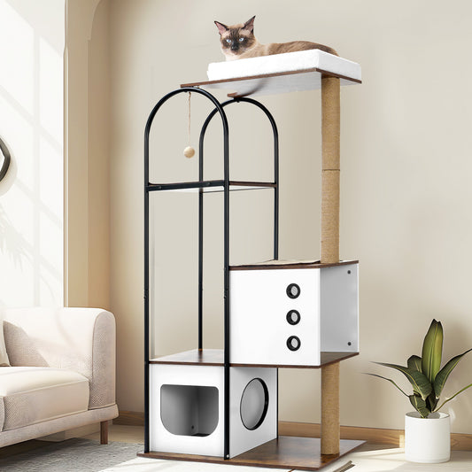 Modern Cat Tower – Multi-Level Climbing Fun for Stylish Cats