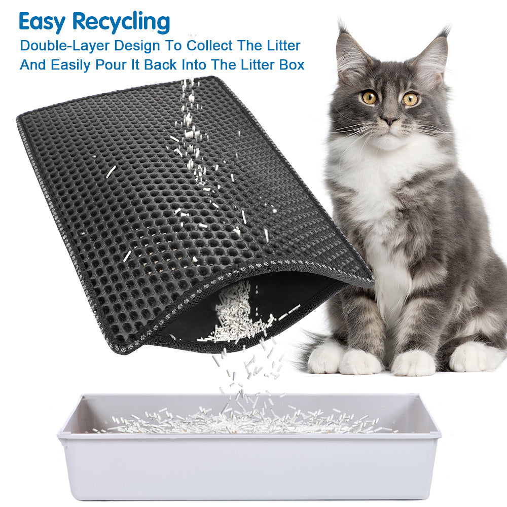 No More Paw Prints – The Double Rice Cat Litter Mat That Traps It All
