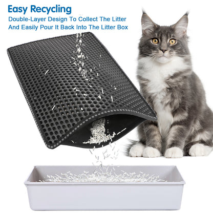 No More Paw Prints – The Double Rice Cat Litter Mat That Traps It All