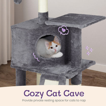 Stylish Heights – 47'' Cat Scratcher & Climbing Frame in Dark Grey