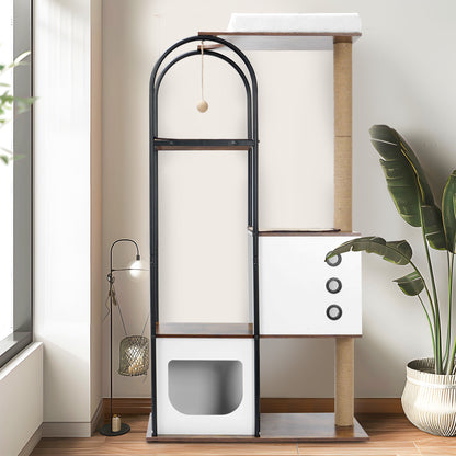 Modern Cat Tower – Multi-Level Climbing Fun for Stylish Cats