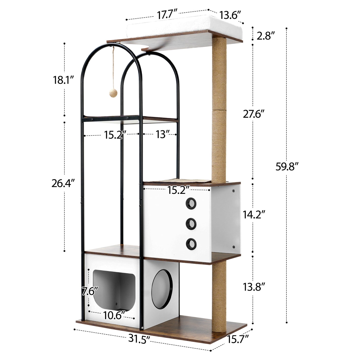 Modern Cat Tower – Multi-Level Climbing Fun for Stylish Cats