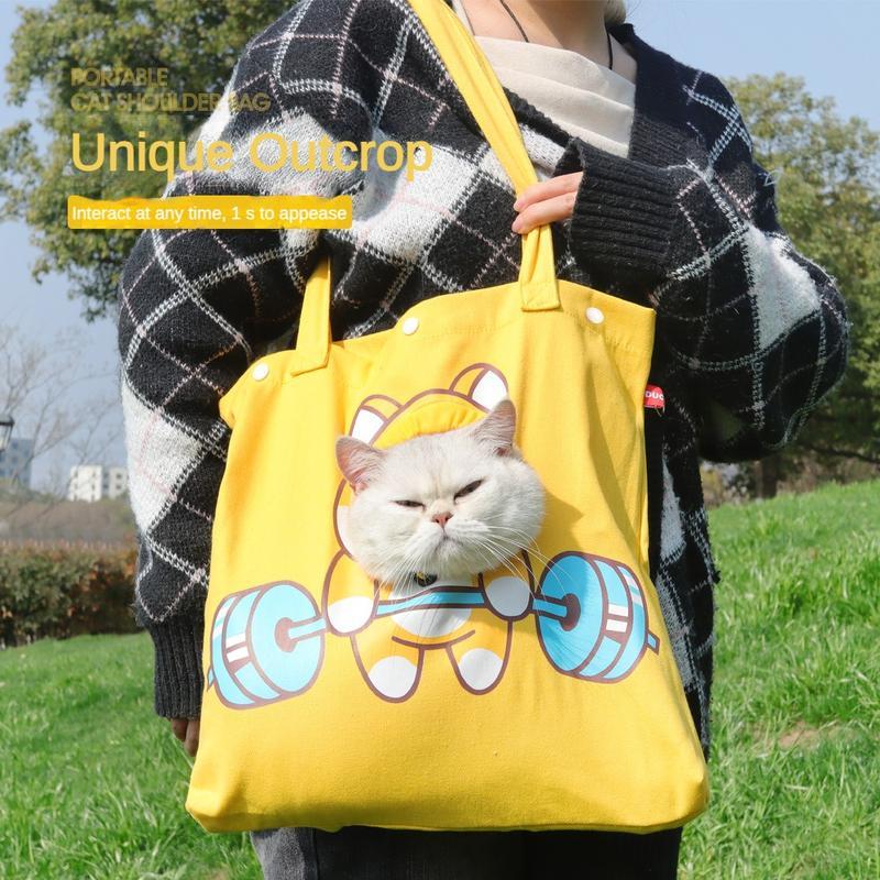 Pet Canvas Shoulder Bag – Head-Out Travel Carrier